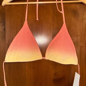 Good American Peach Gradient Bikini Top